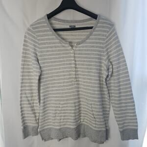 Aerie Women's Striped Sweashirt white / Grey size large